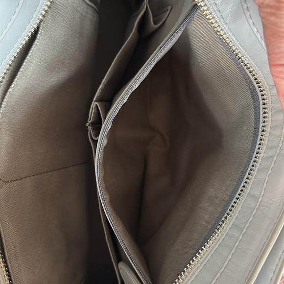 Rebecca Minkoff leather top handle satchel in a periwinkle color. - Picture 12 of 12